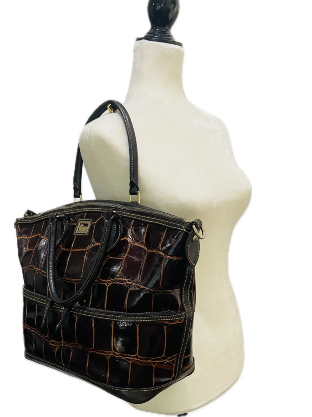 Dooney & Bourke Women's Croc-Embossed Dillen Leather Tote Bag